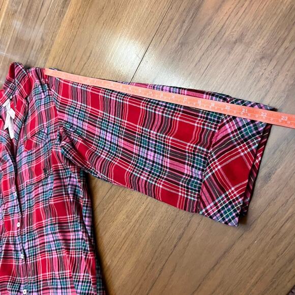 Victoria Secret Pajama Set XL Plaid Cotton Blend New NWT Long Sleeve Top Pants - Picture 8 of 16
